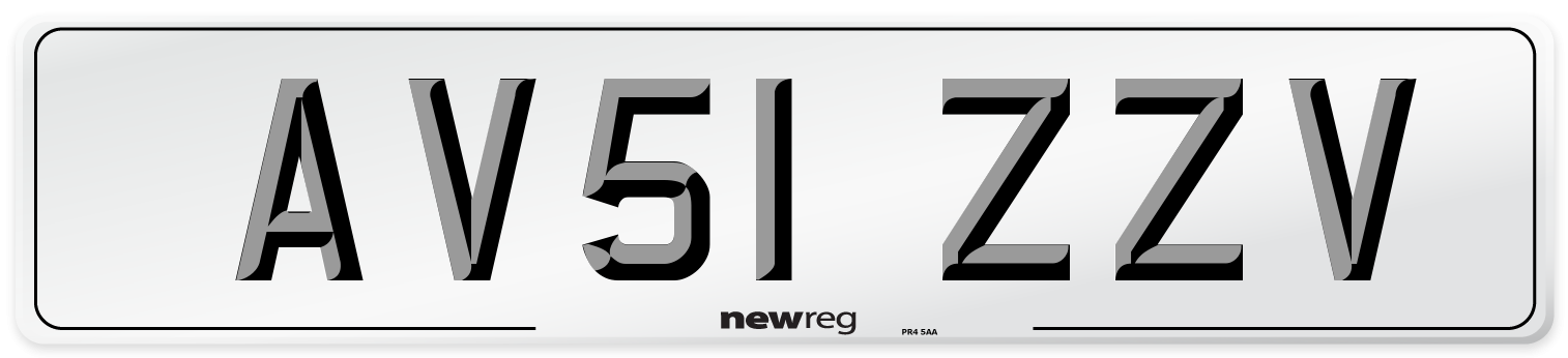 AV51 ZZV Number Plate from New Reg